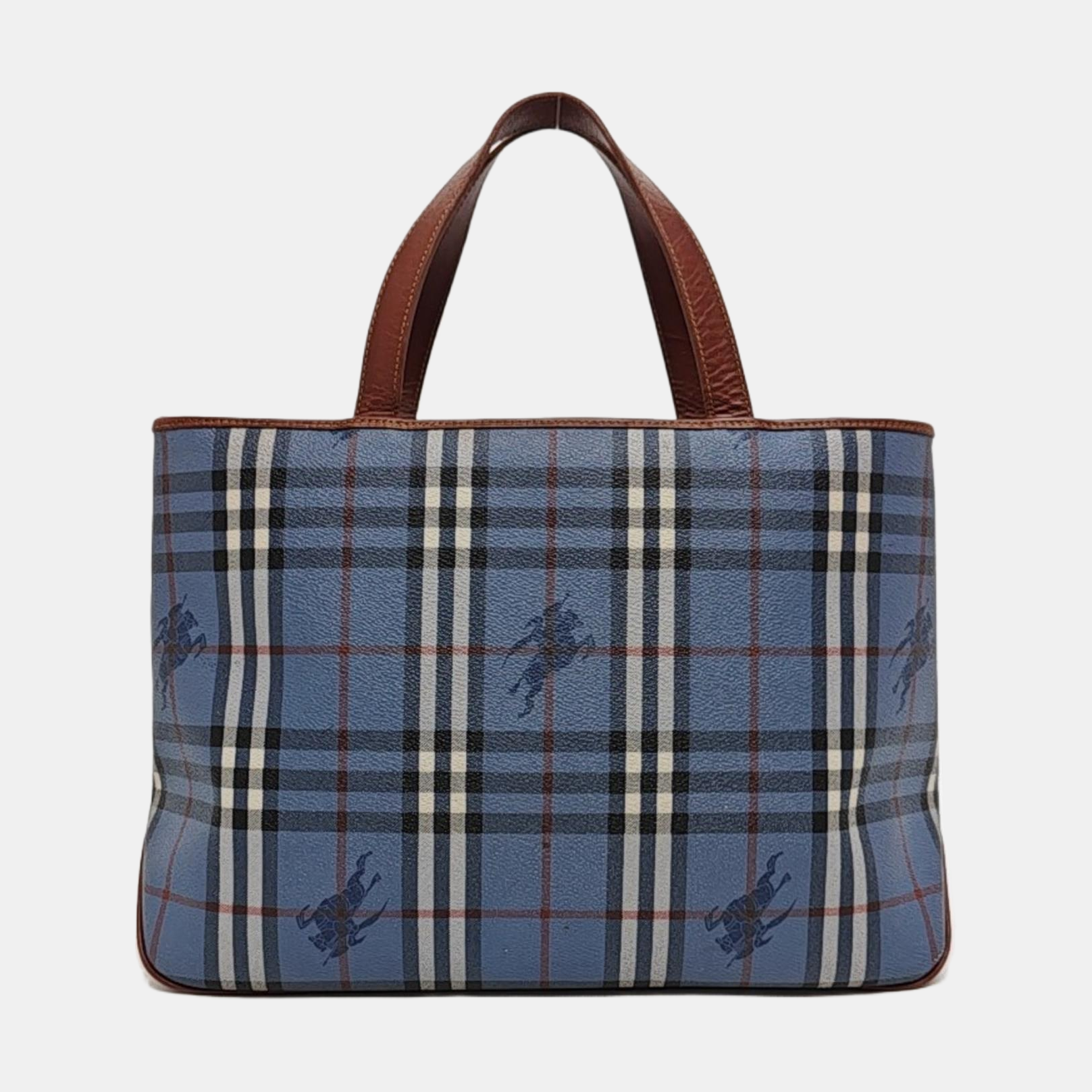 Coated Canvas Tote Bag Blue