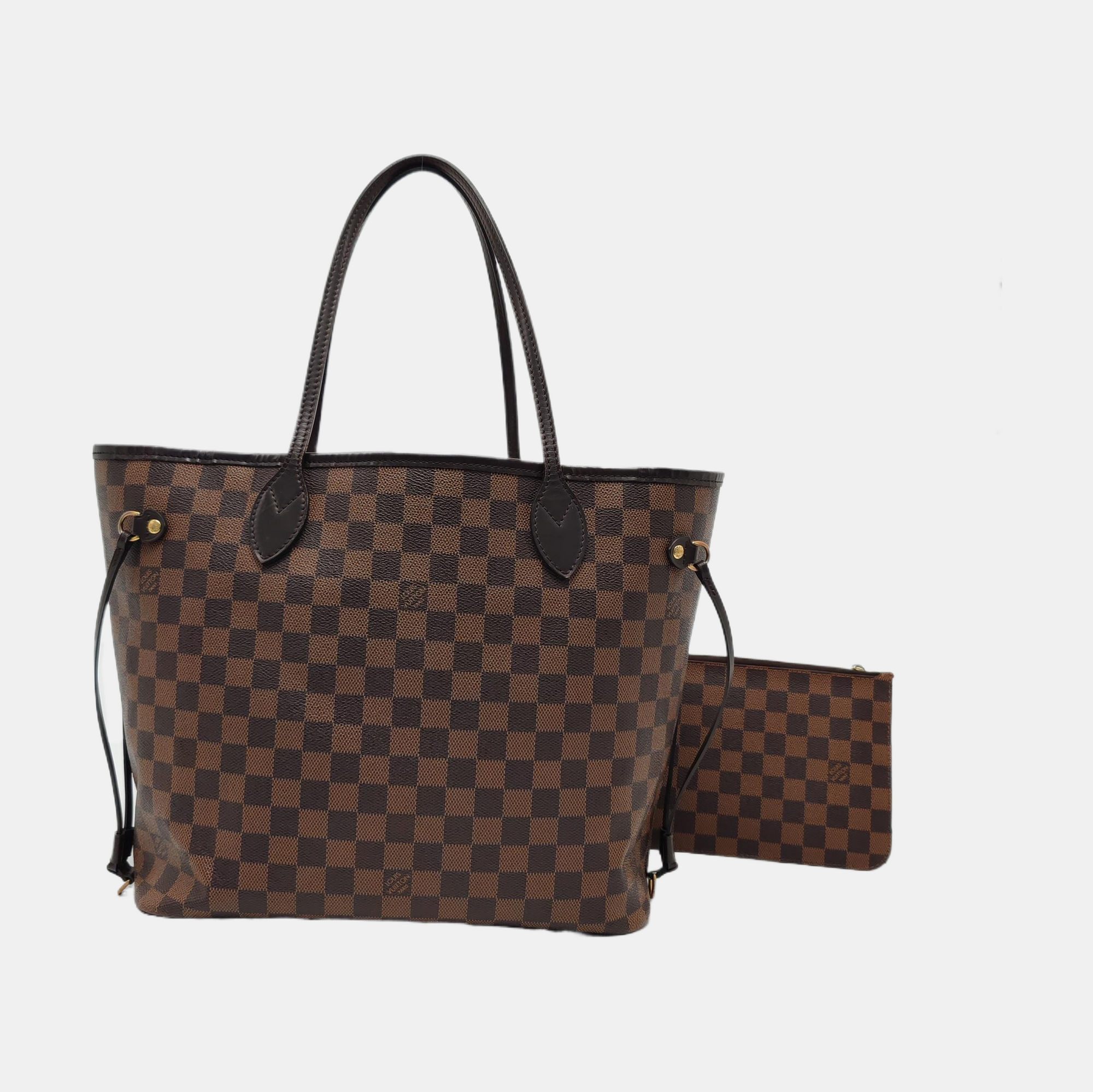 NEVERFULL MM Damier Ebene Coated Canvas Brown