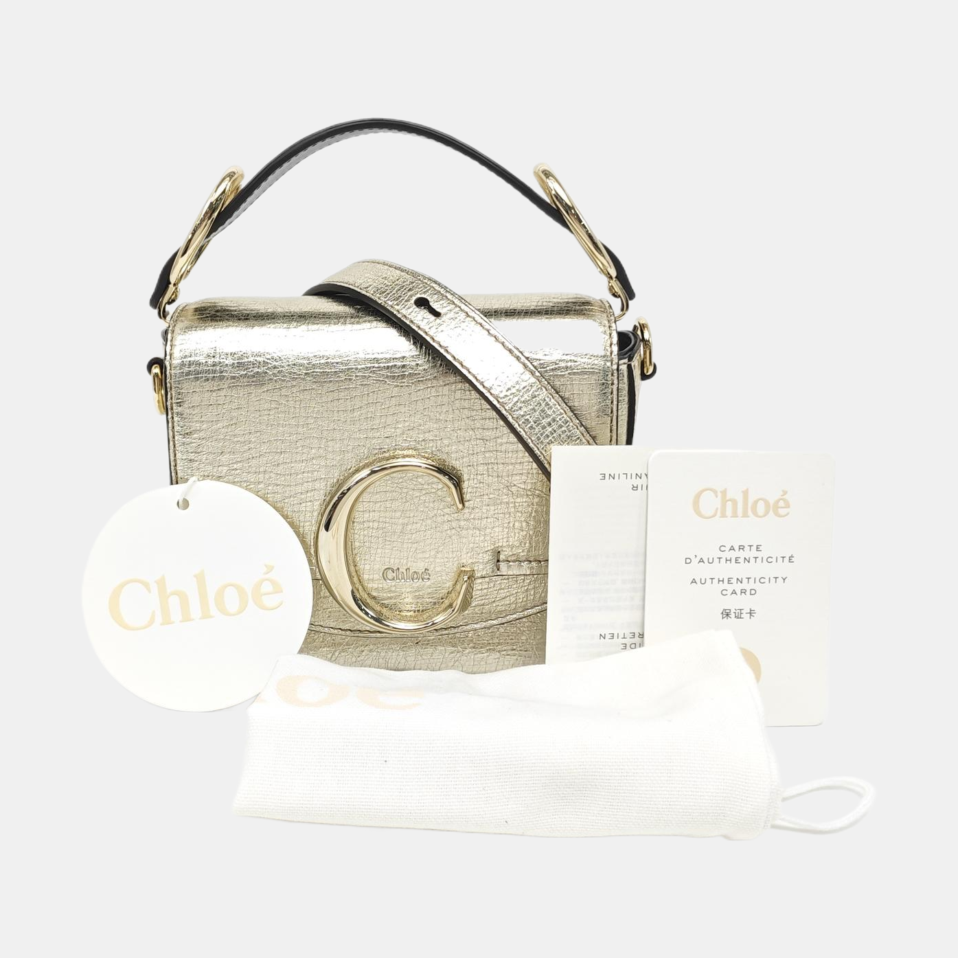 Chloé C Calfskin Gold