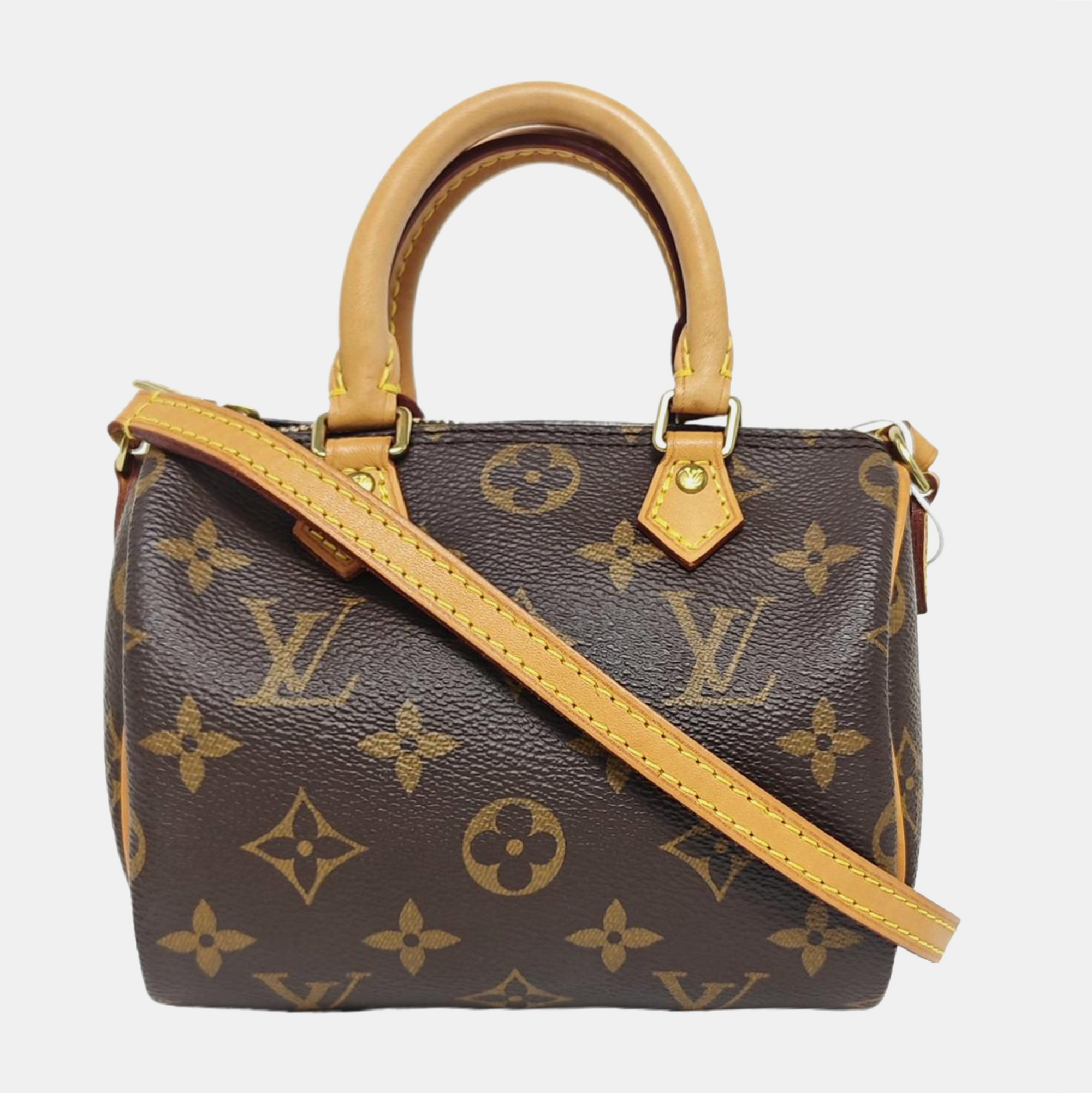 SPEEDY Nano Monogram Coated Canvas Brown
