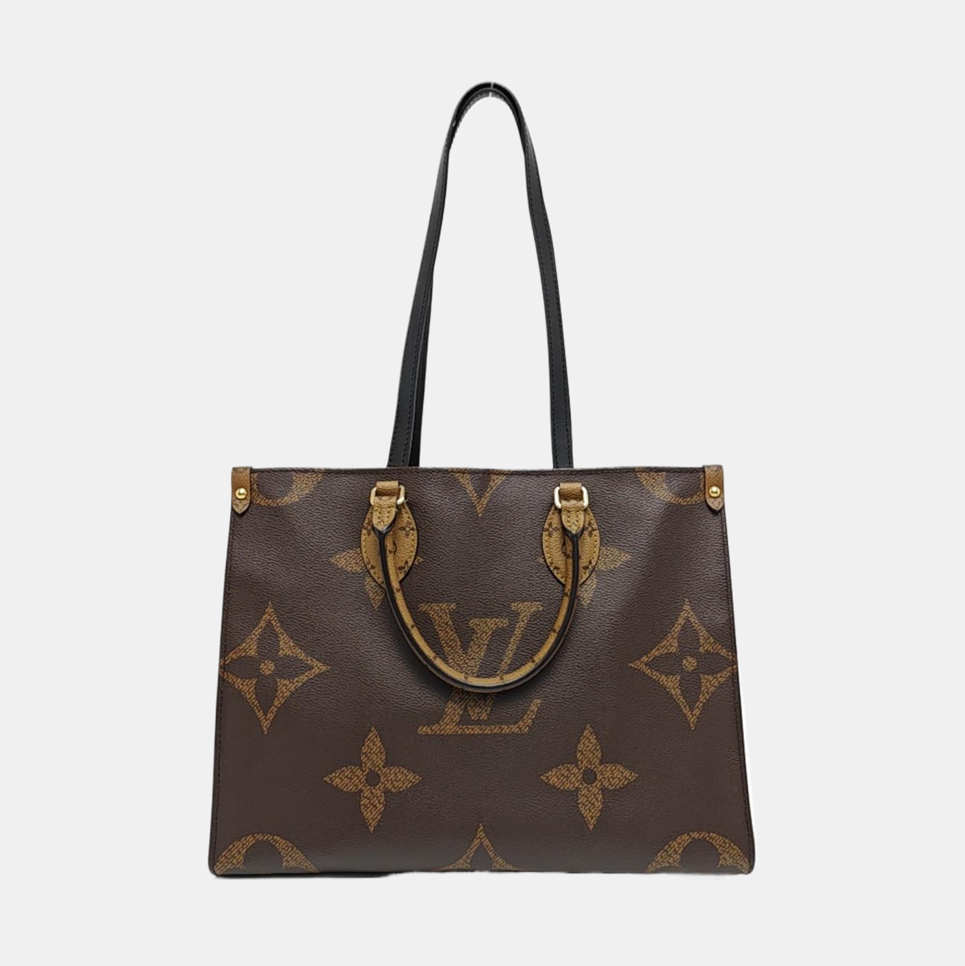 ONTHEGO MM Monogram Coated Canvas Brown