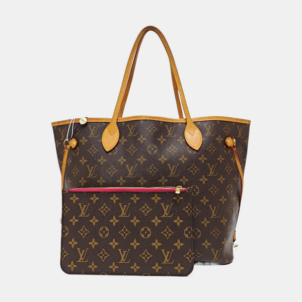 NEVERFULL MM Monogram Coated Canvas Brown
