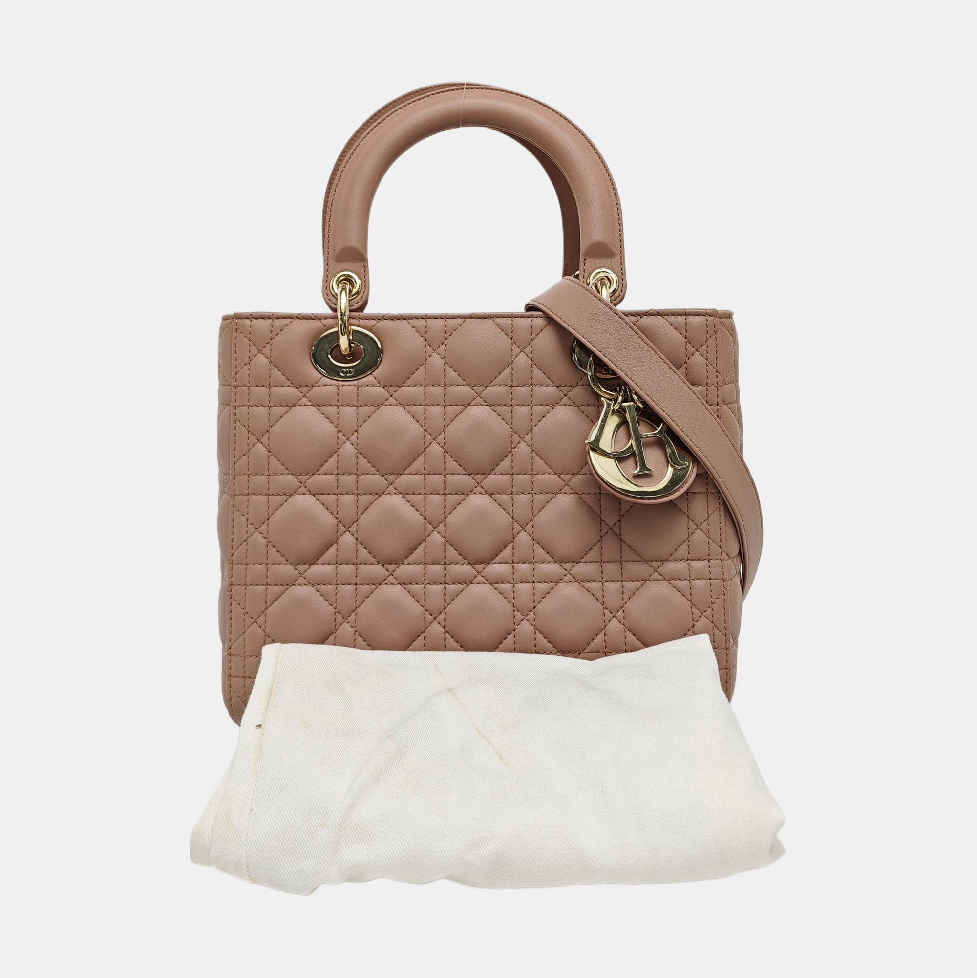 Lady Dior Medium Quilted Lambskin Pink