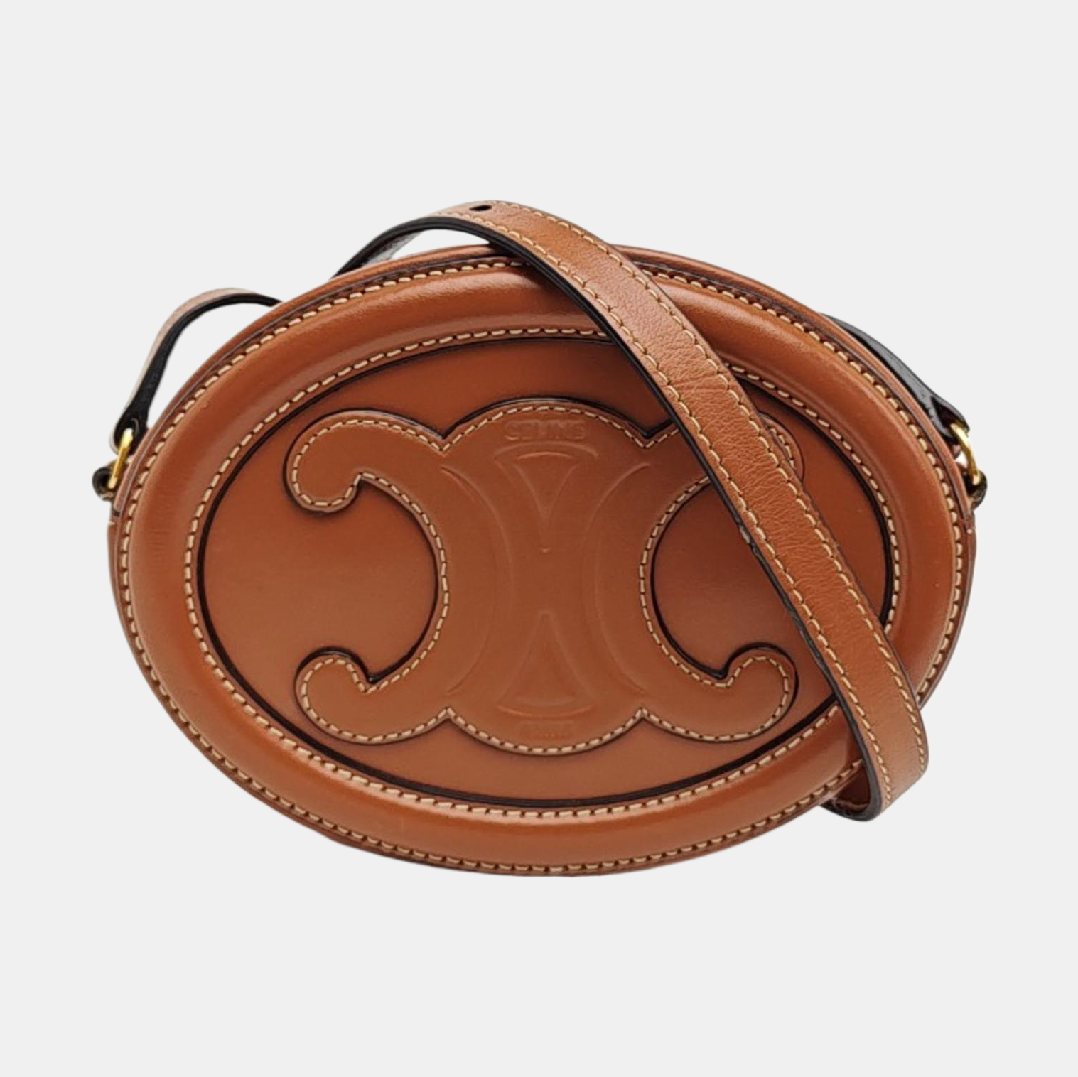 TRIOMPHE Small Calfskin Brown