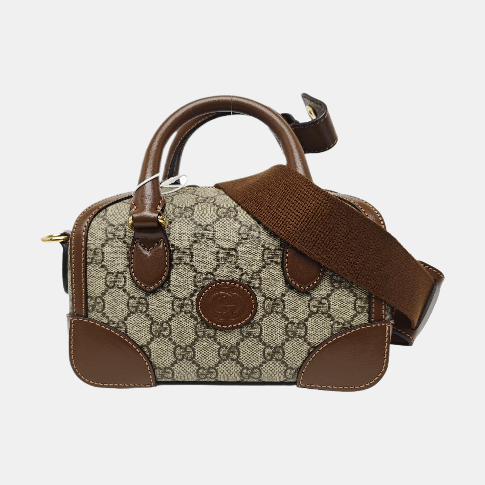 Monogram Coated Canvas Shoulder Bag Brown