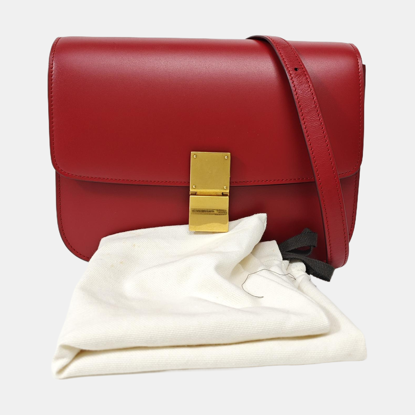 CLASSIC BOX Medium Calfskin Red