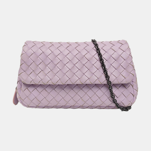 Lambskin Shoulder Bag Purple
