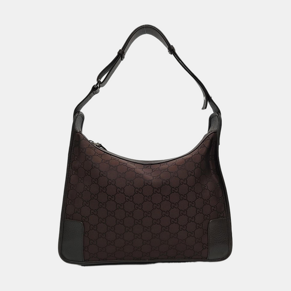 Monogram Canvas Shoulder Bag Brown