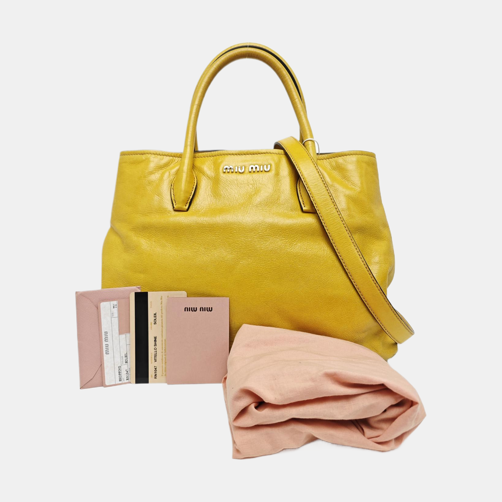Calfskin Tote Bag Yellow
