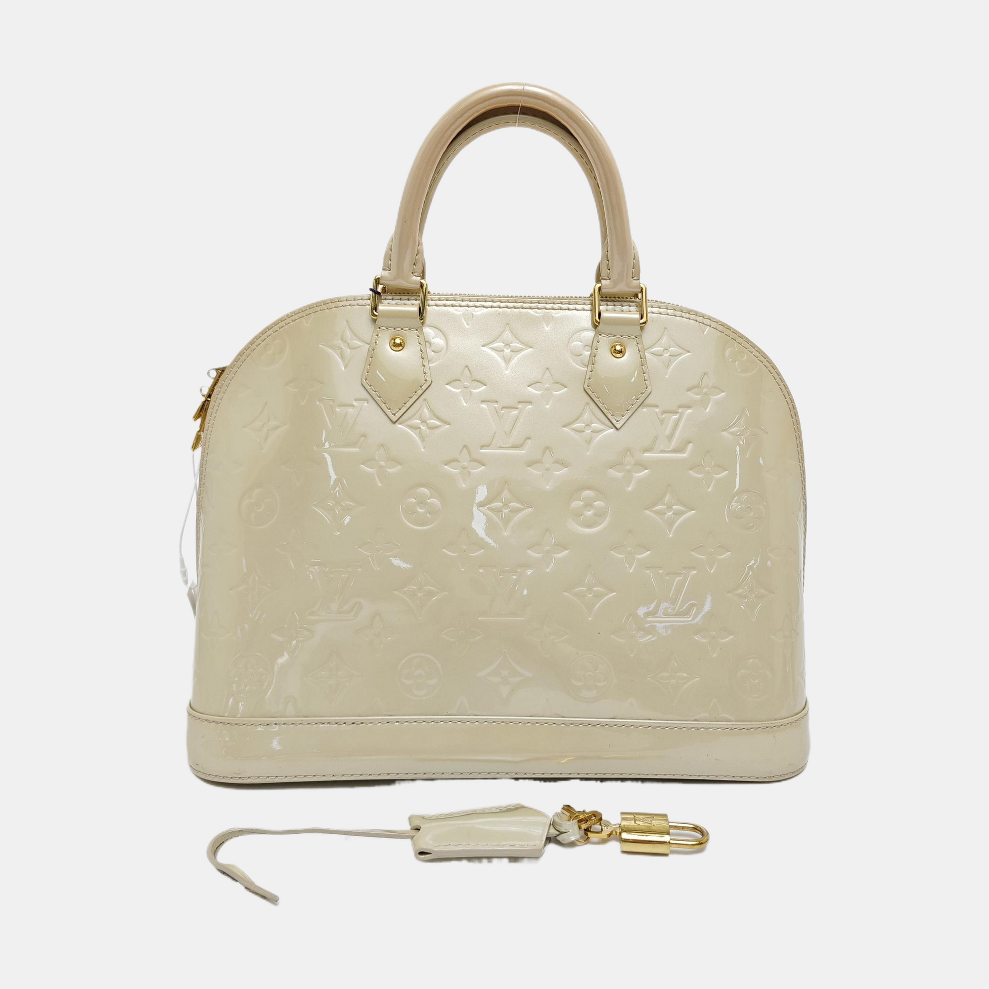ALMA PM Patent Leather Beige