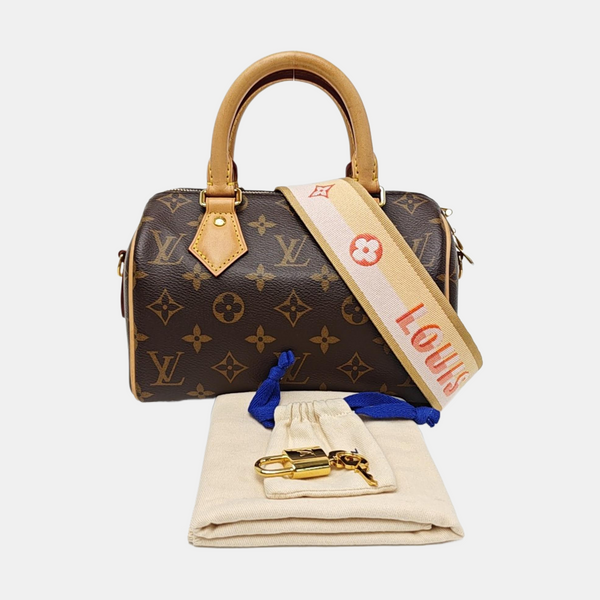 SPEEDY 20 Monogram Coated Canvas Brown