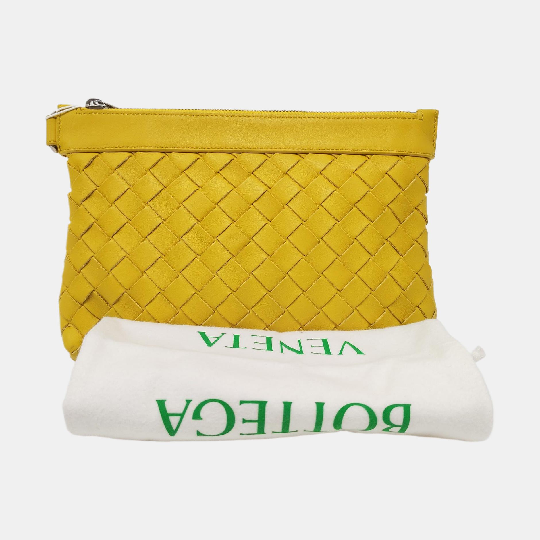 Calfskin Clutch Yellow