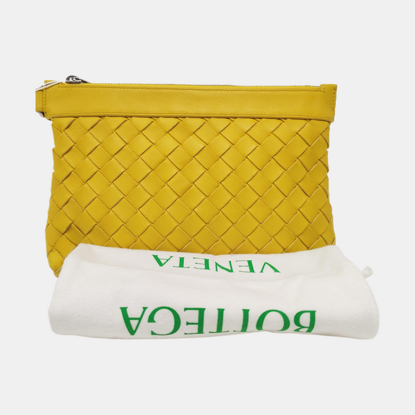 Calfskin Clutch Yellow