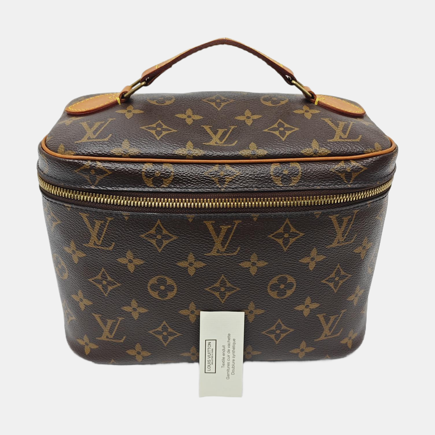 NICE BB Monogram Coated Canvas Brown