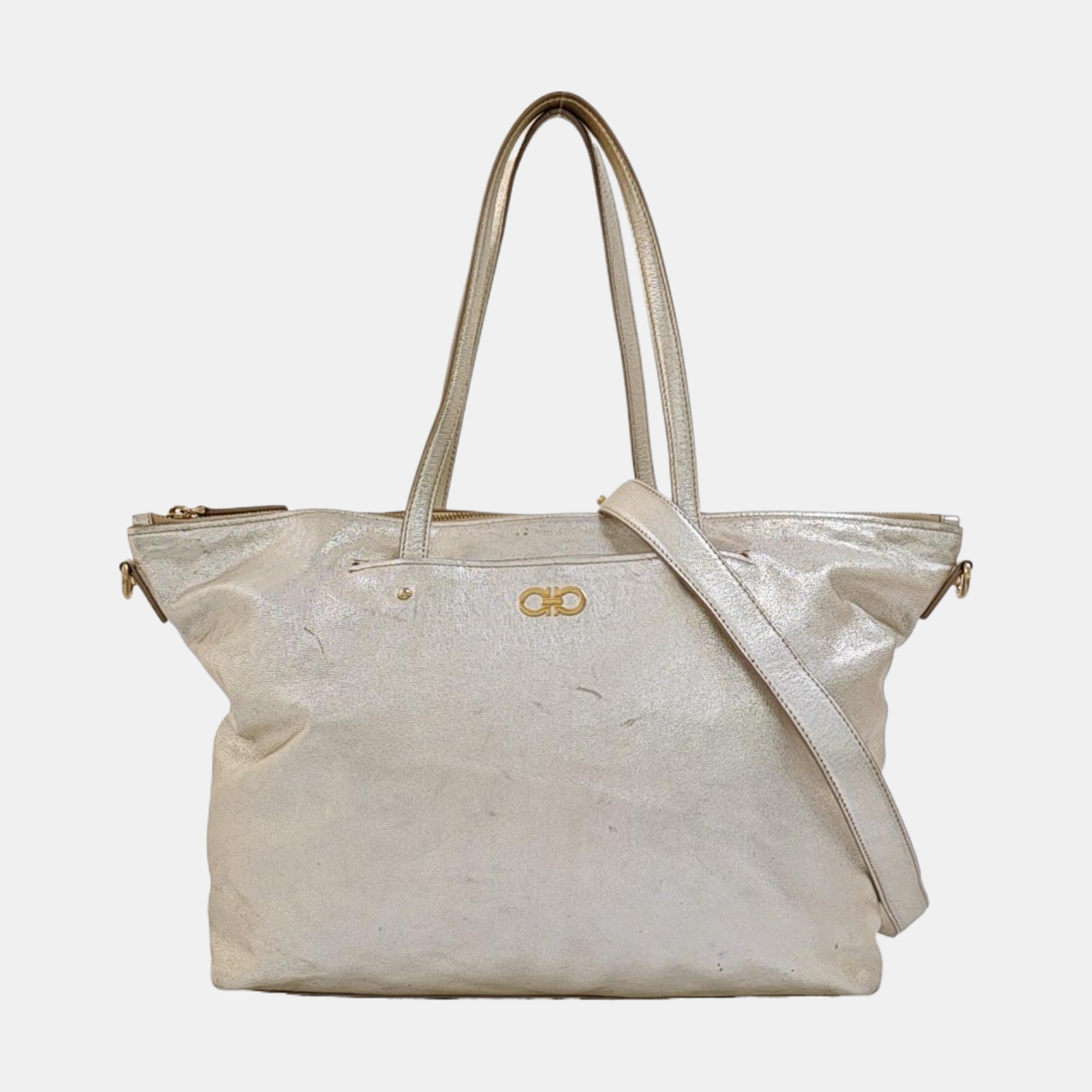 Calfskin Shoulder Bag Beige