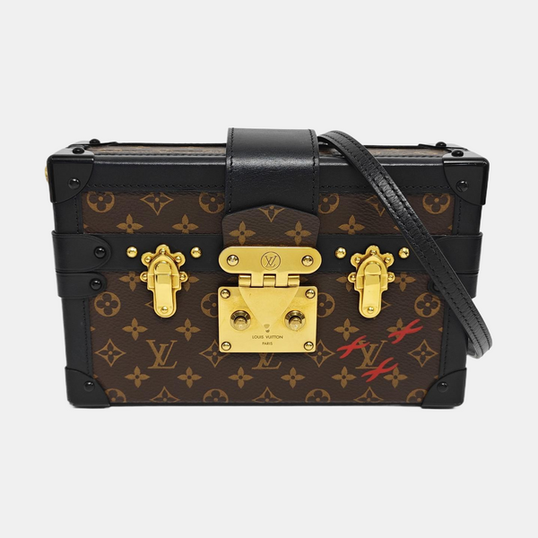 PETITE MALLE Monogram Coated Canvas Brown
