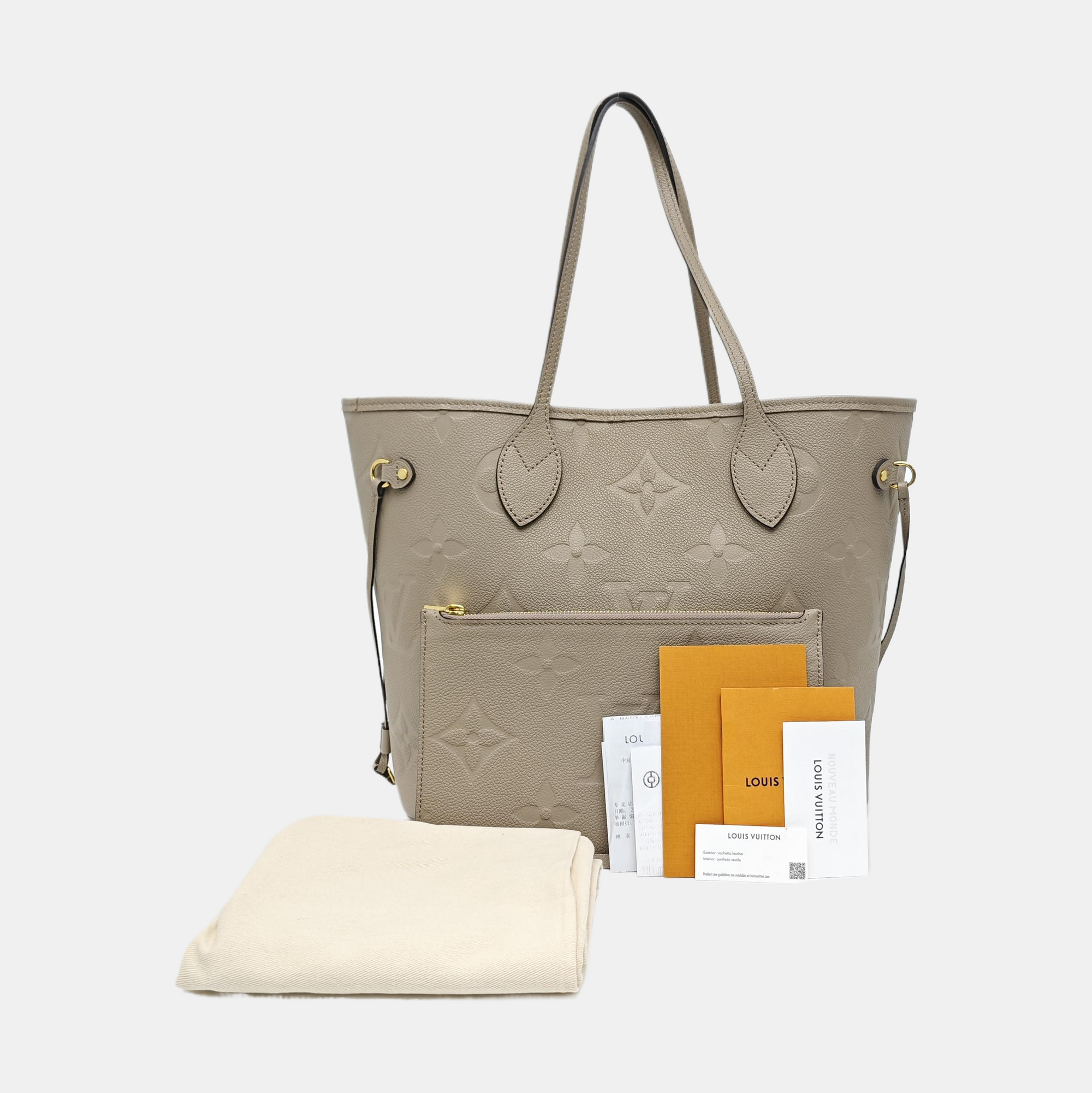 NEVERFULL MM Calfskin Gray