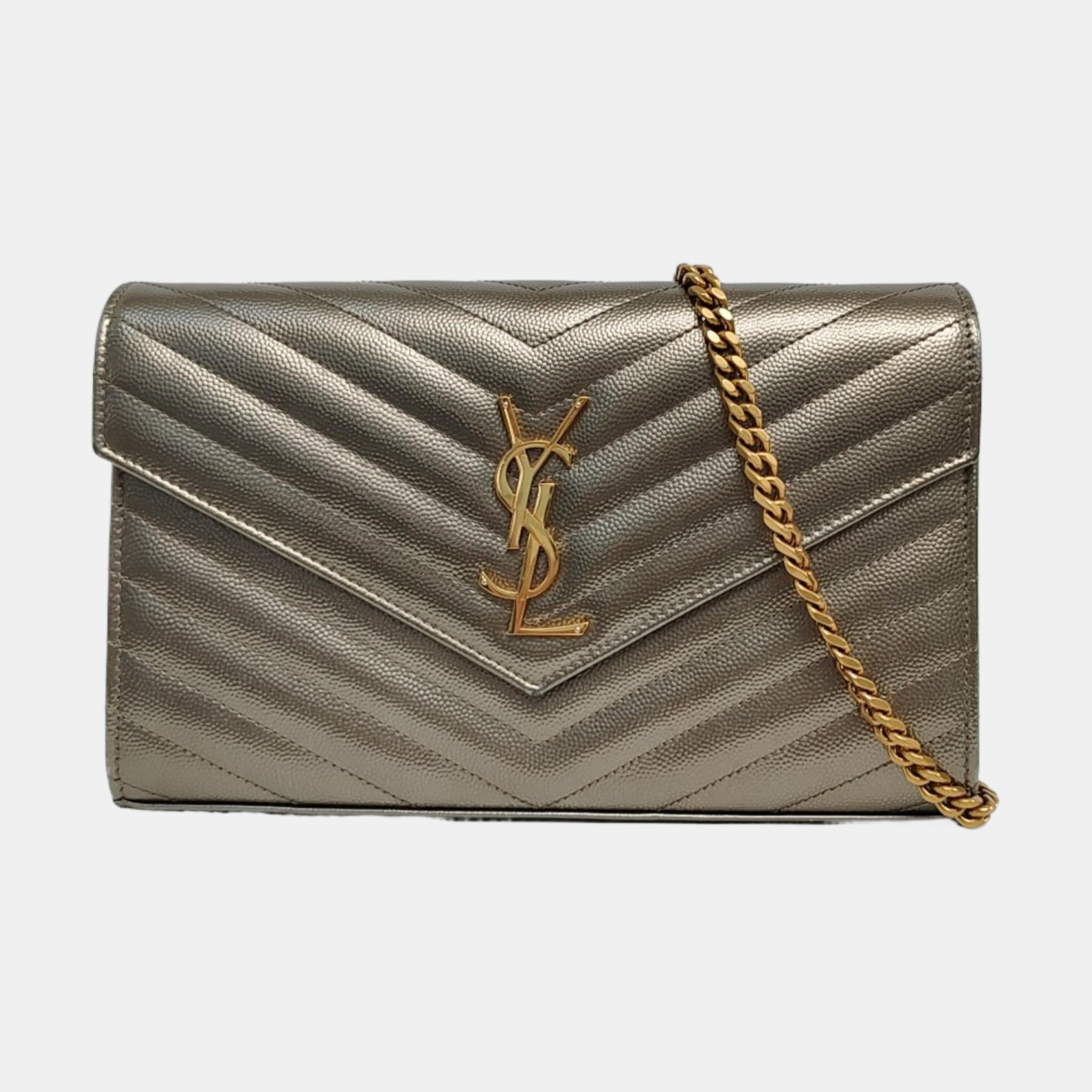 MONOGRAM Medium Chevron Calfskin Beige