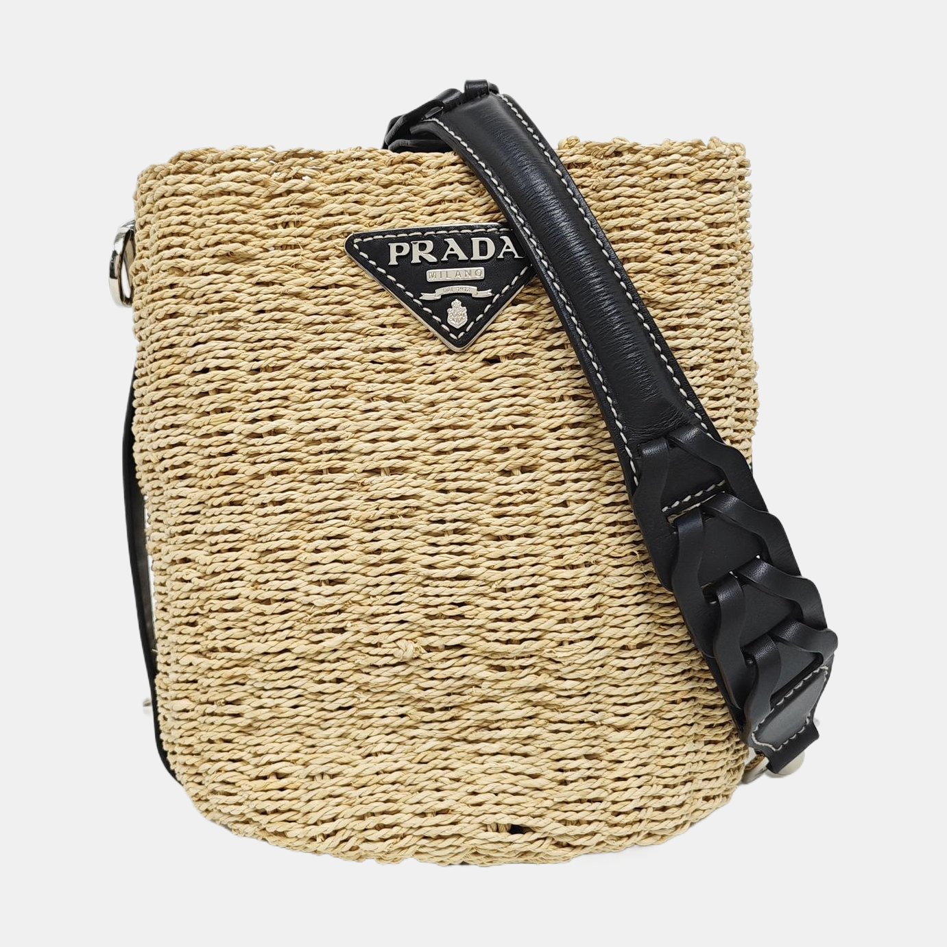 Straw Shoulder Bag Beige
