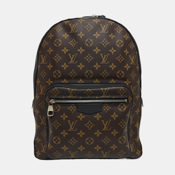 JOSH Monogram Coated Canvas Brown