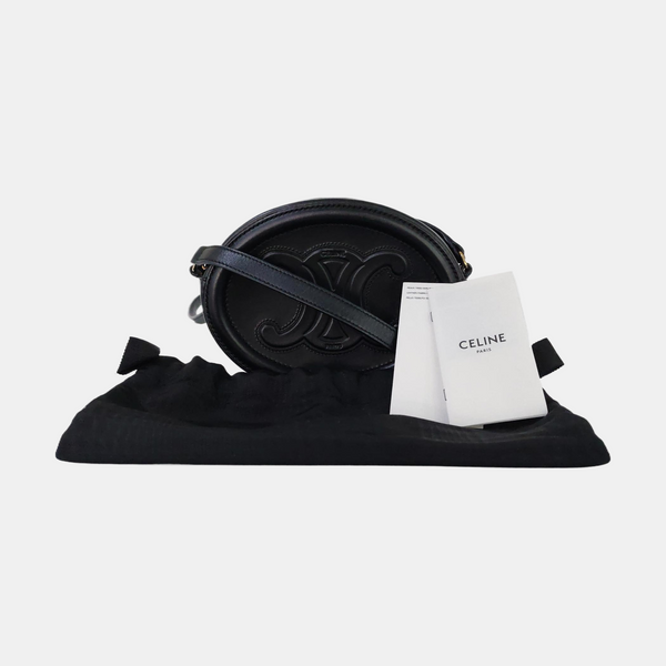 Authenticated pre-owned  TRIOMPHE Calfskin Black - Crossbody Bag at Looply