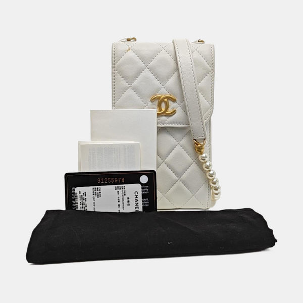 Quilted Calfskin White