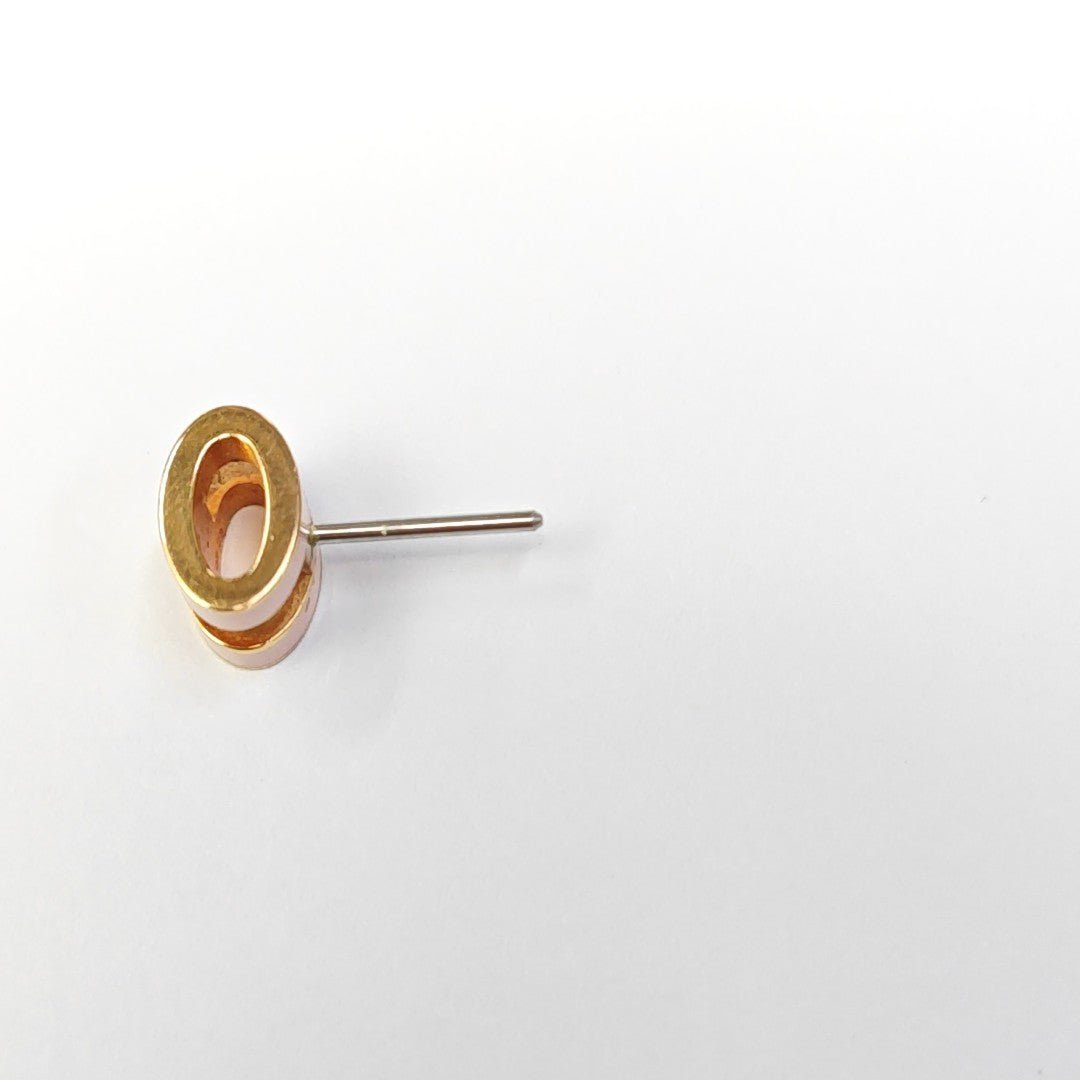 Pop H Metal Rose Gold Stud Earrings