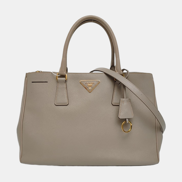 Galleria Large Saffiano Calfskin Gray
