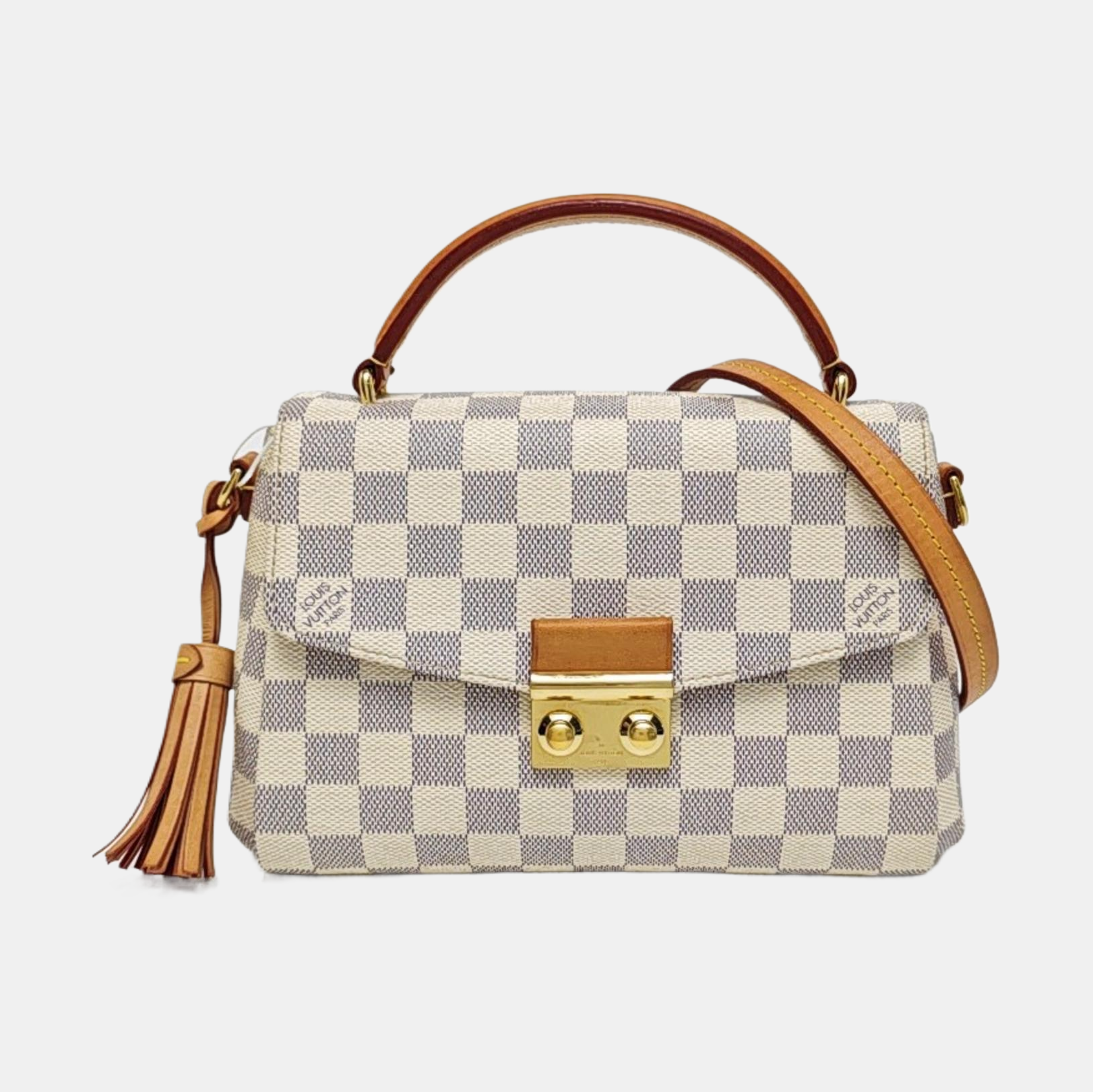 CROISETTE Damier Azur Coated Canvas White