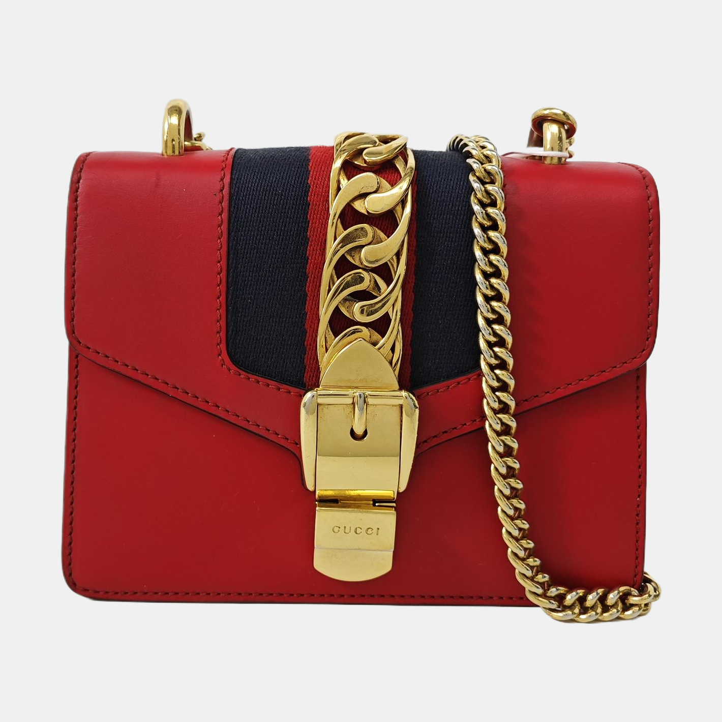 Sylvie Mini Calfskin Red