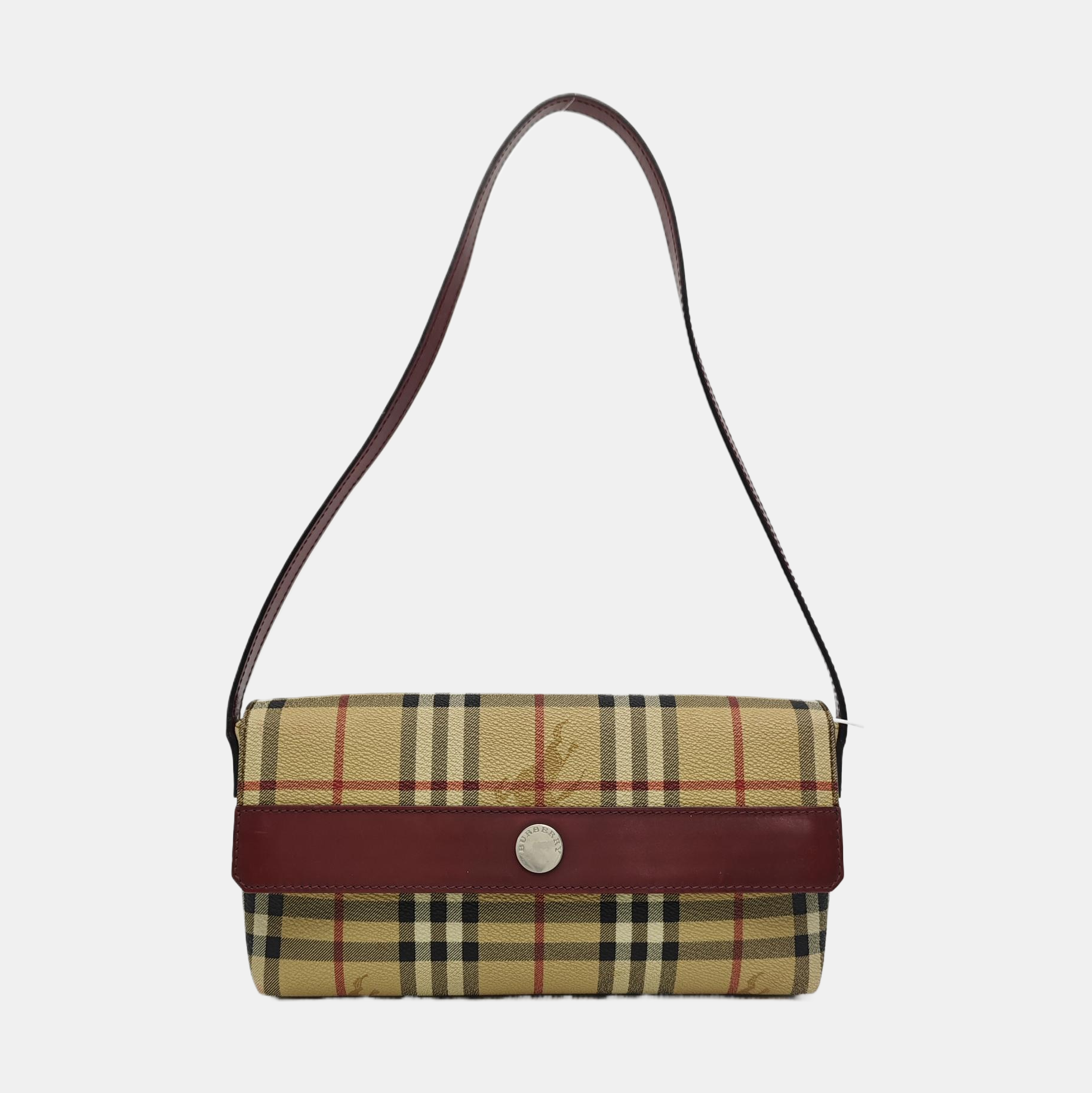 Coated Canvas Shoulder Bag Beige