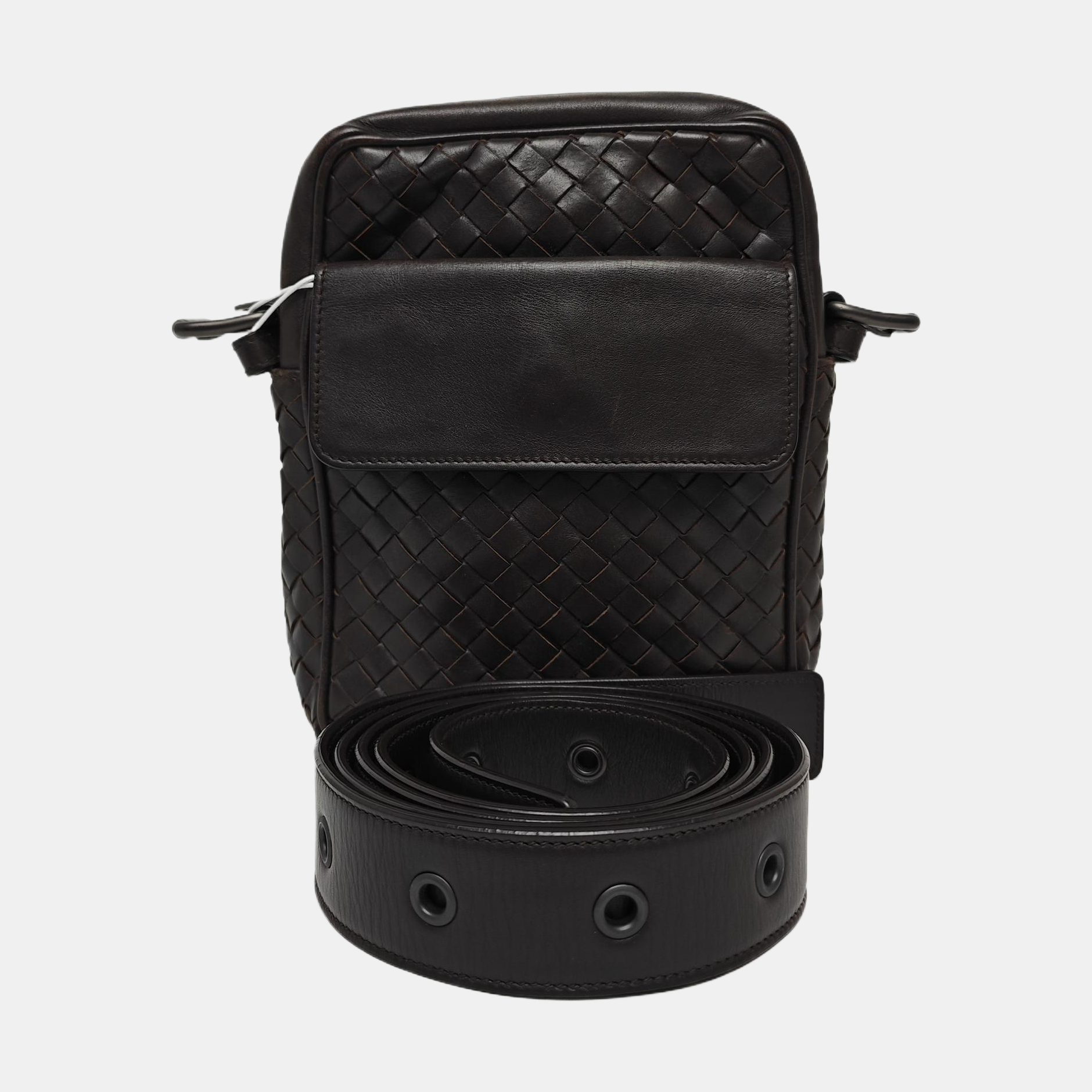 Calfskin Shoulder Bag Brown
