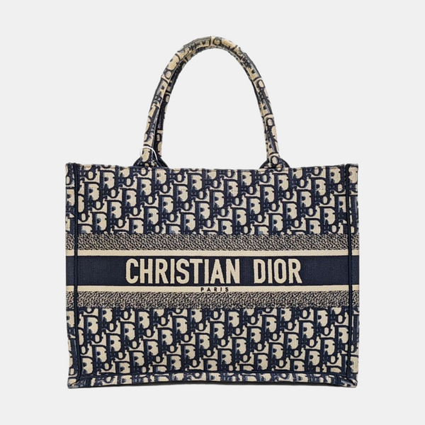 Book Tote Medium Oblique Canvas Blue