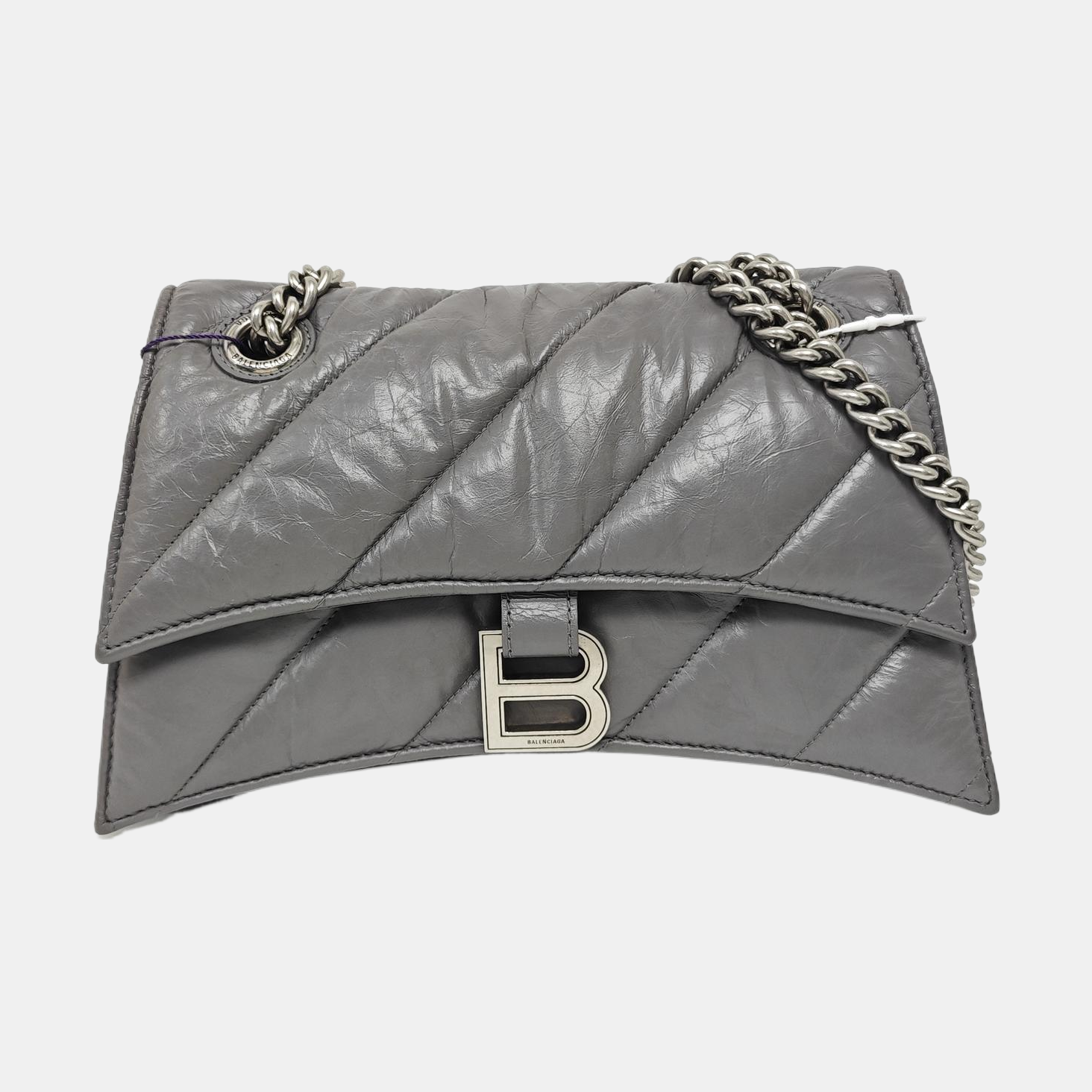 Hourglass S Quilted Lambskin Gray