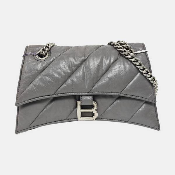 Hourglass S Quilted Lambskin Gray