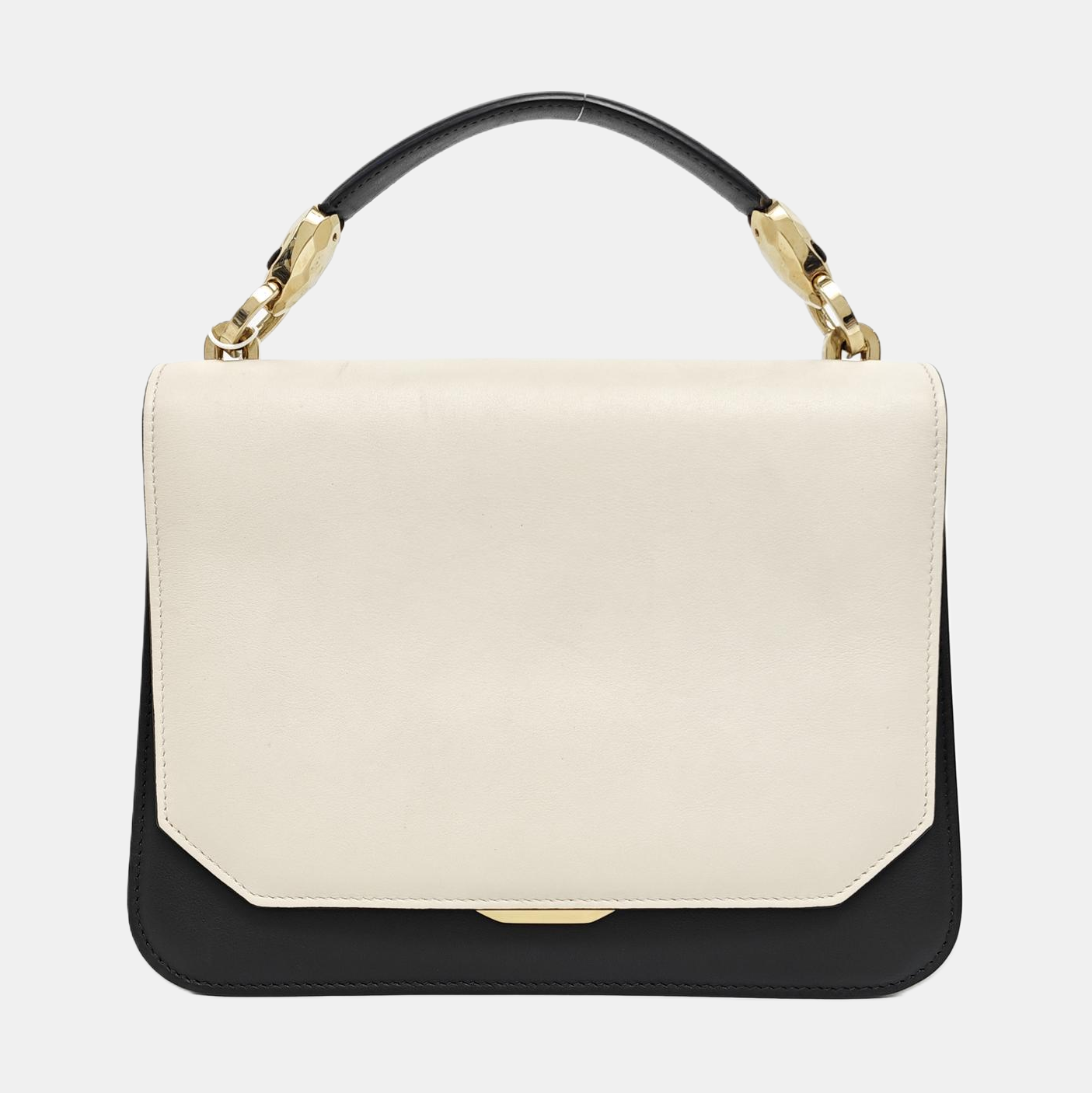 Calfskin Top Handle Bag White