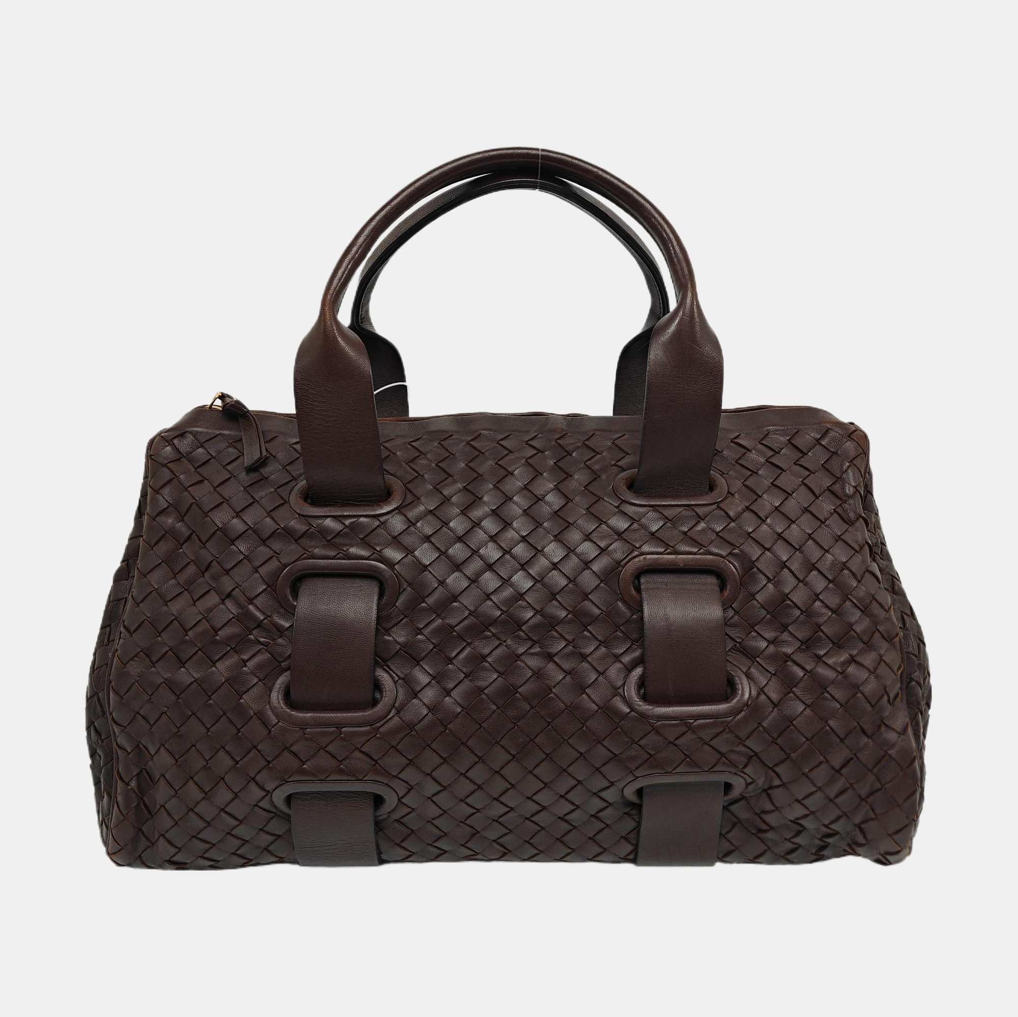 Calfskin Top Handle Bag Brown