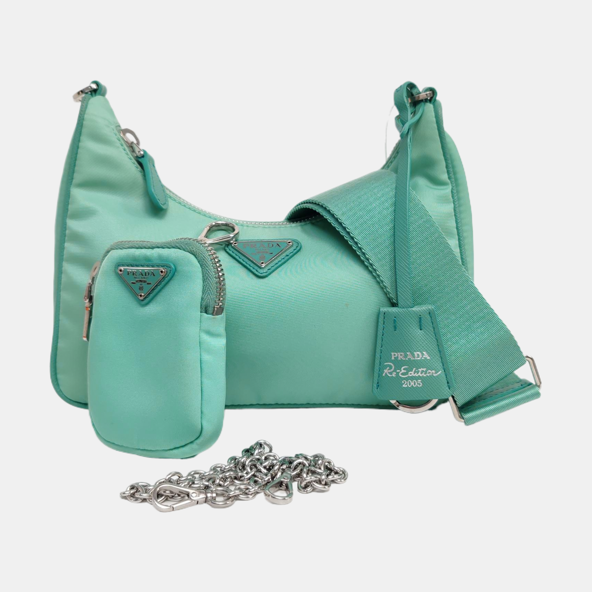 Authenticated pre-owned  Re-Edition2005 Nylon Green - Shoulder Bag at Looply