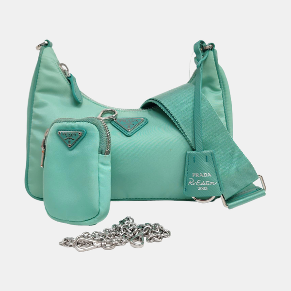 Authenticated pre-owned  Re-Edition2005 Nylon Green - Shoulder Bag at Looply