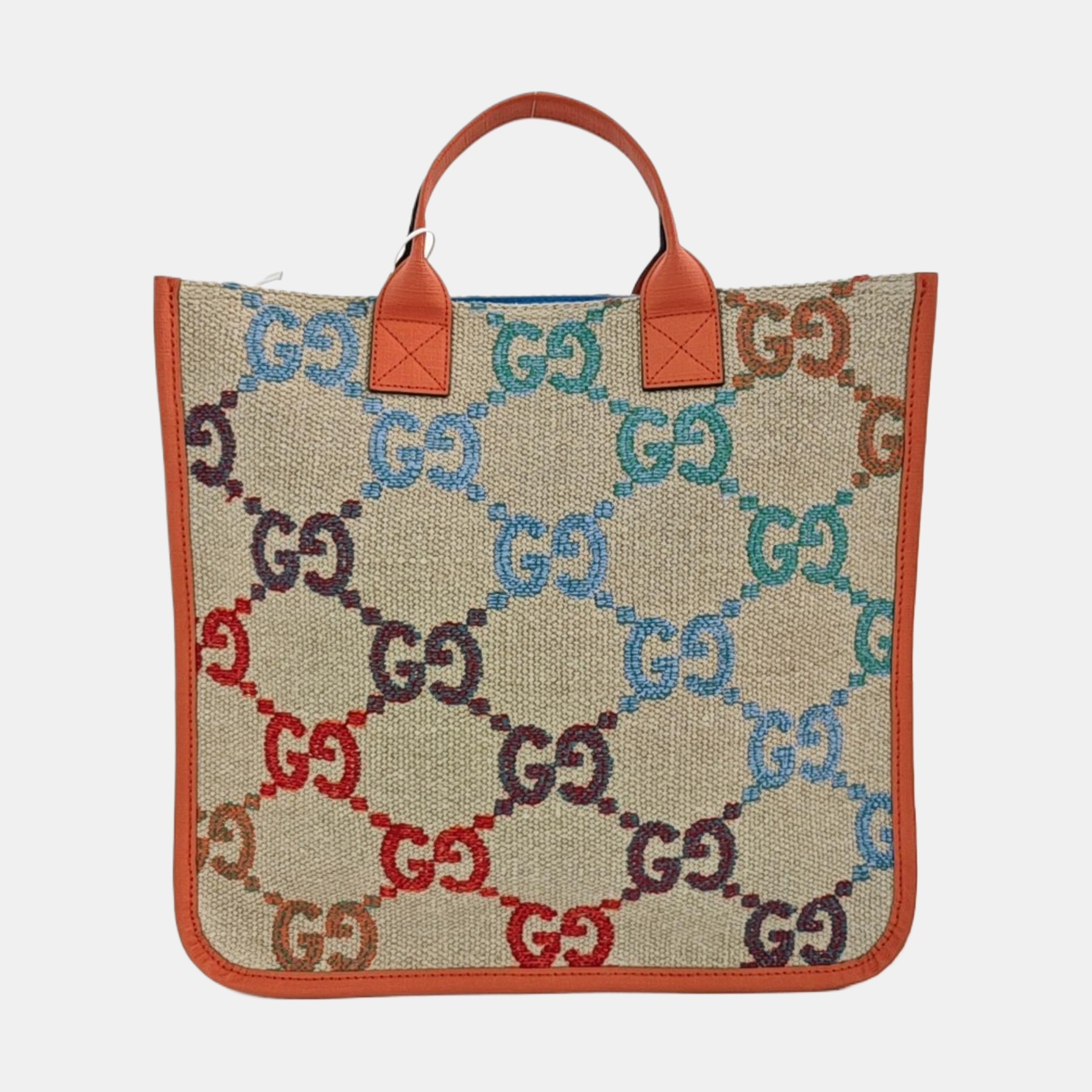 Monogram Fabric Tote Bag Beige