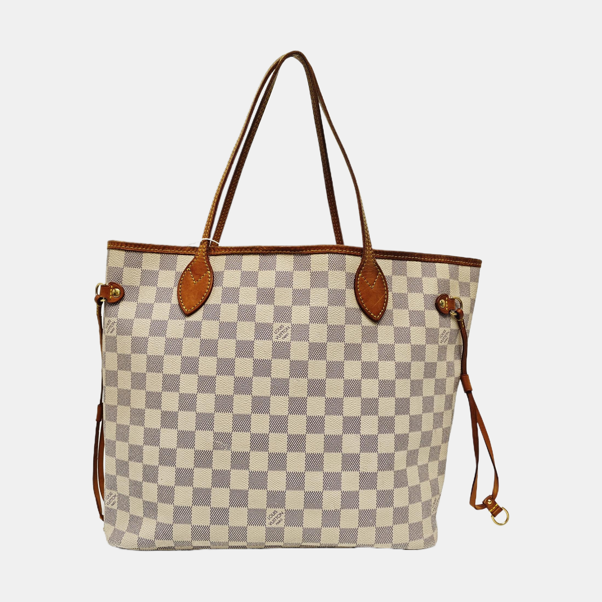 NEVERFULL MM Damier Azur Coated Canvas White
