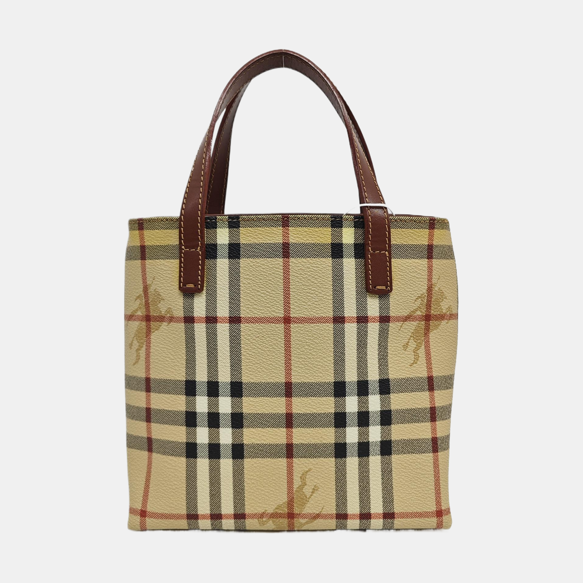 Coated Canvas Tote Bag Beige