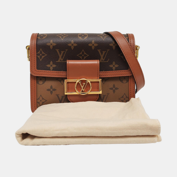 DAUPHINE Mini Monogram Coated Canvas Brown