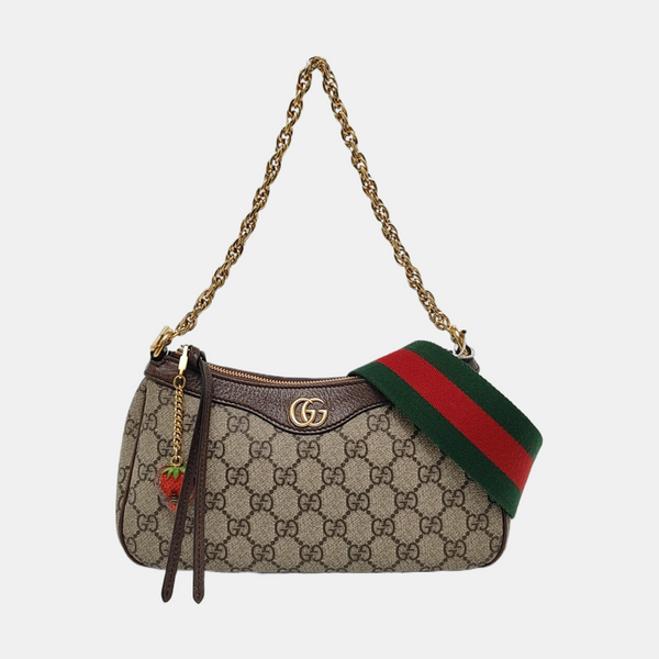 Ophidia Small Monogram Coated Canvas Beige
