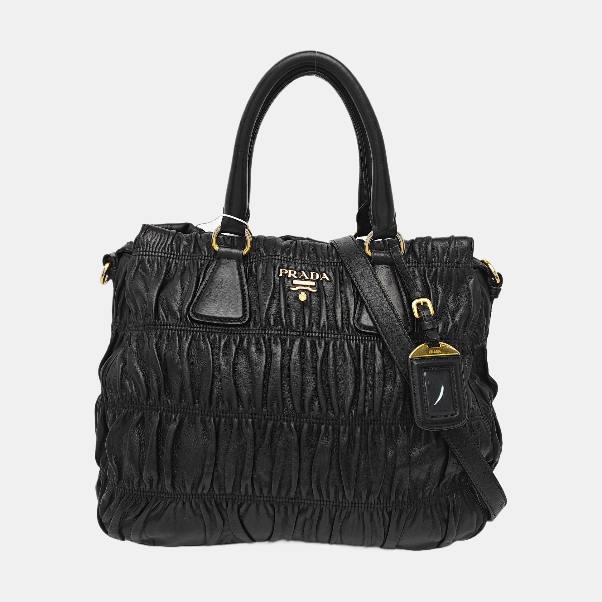 Quilted Lambskin Tote Bag Black