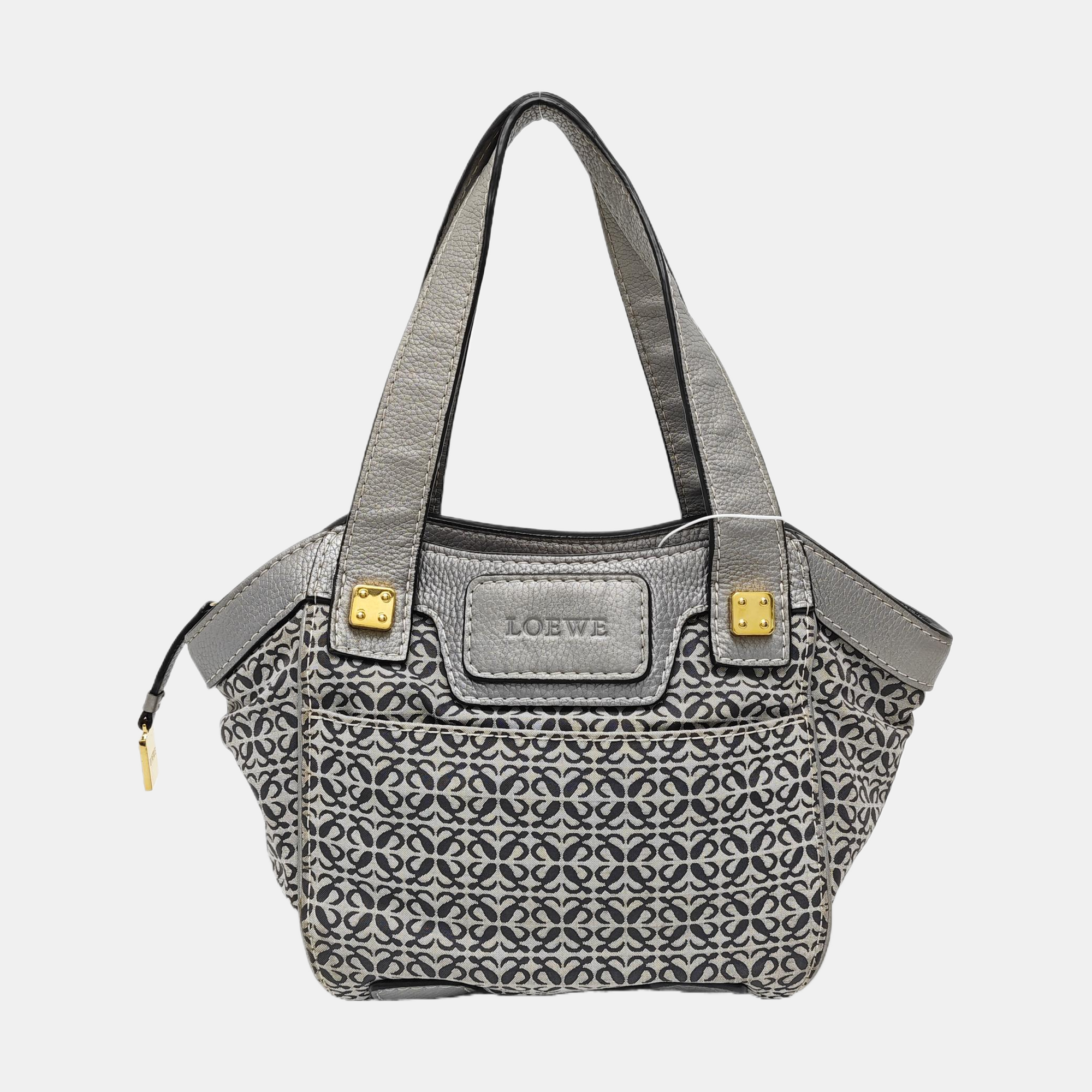 Monogram Canvas Top Handle Bag Gray