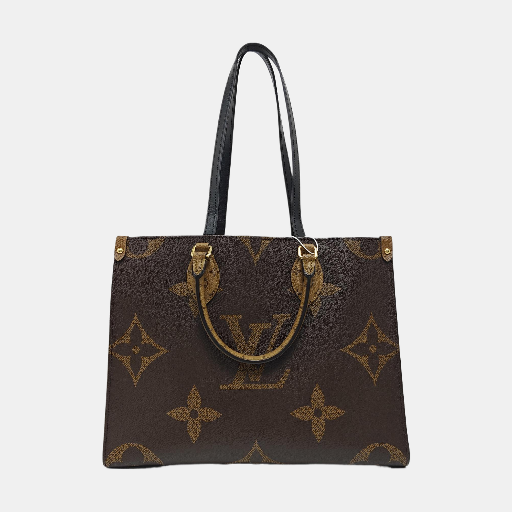 ONTHEGO MM Monogram Coated Canvas Brown