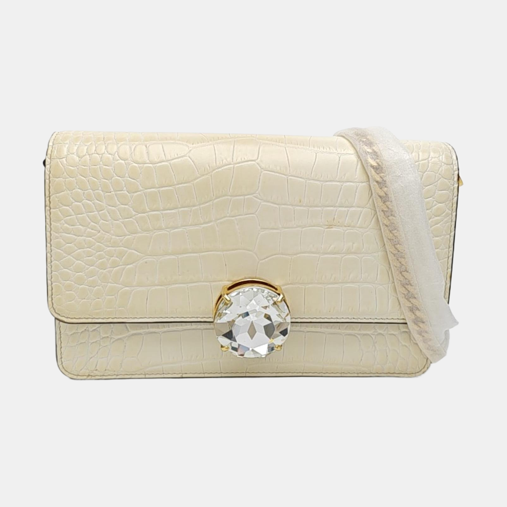 Calfskin Shoulder Bag White