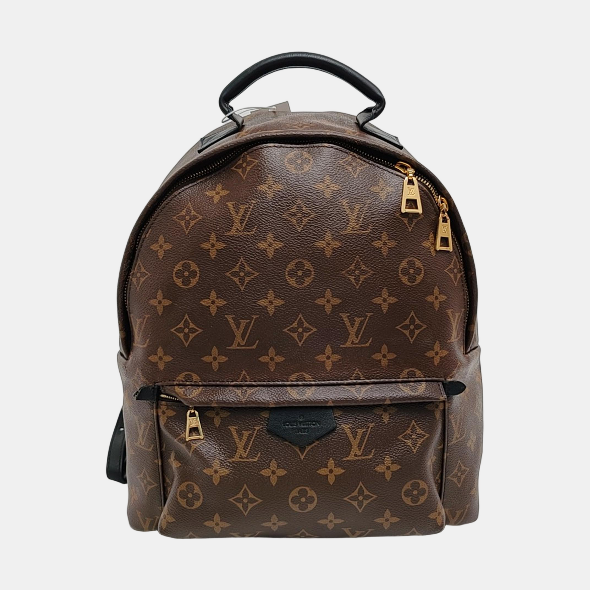 Authenticated pre-owned  PALM SPRINGS MM Monogram Coated Canvas Brown - Backpack at Looply