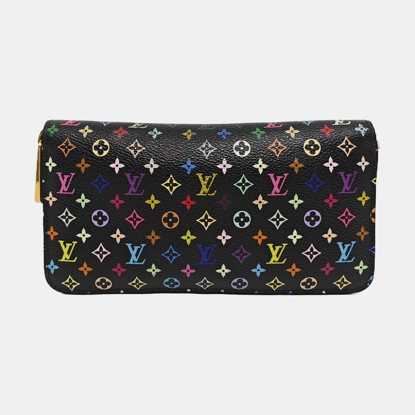 LV × TM ZIPPY Monogram Coated Canvas Black Wallet